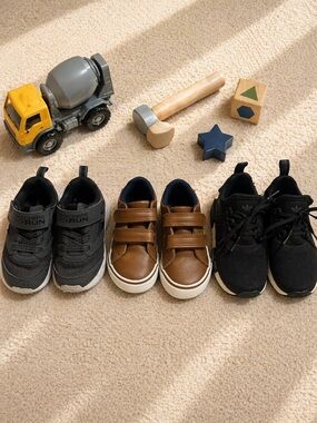 Toddler Shoes Size 6 Bundle – Adidas, Skechers & Brown Velcro Sneakers